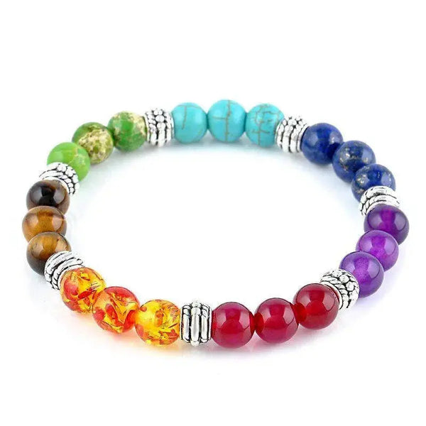 7 Chakra Bracelet – Natural Stones, Healing & Meditation Karma & Renewal