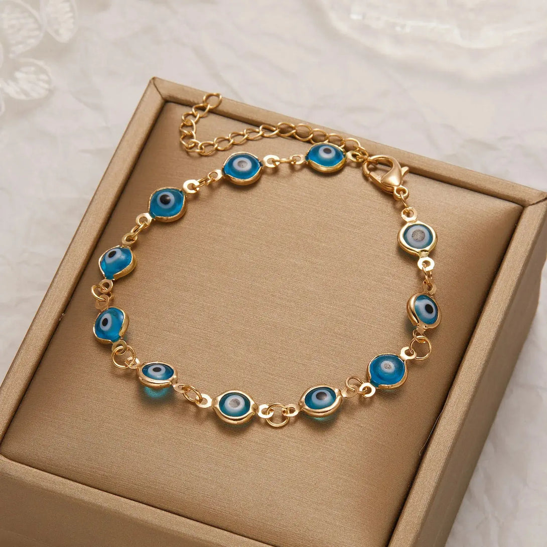 Lucky Turkish Evil Eye Bracelet – Adjustable Good Luck Jewelry Karma & Renewal