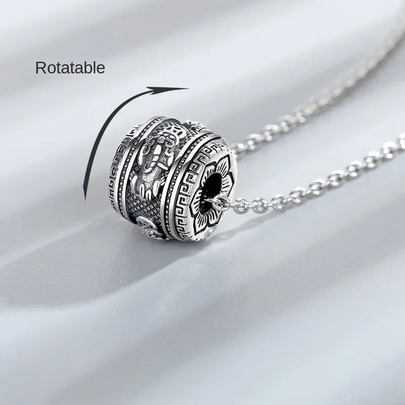 Fashion Simple Pixiu Rotatable Necklace - Luck Wealth