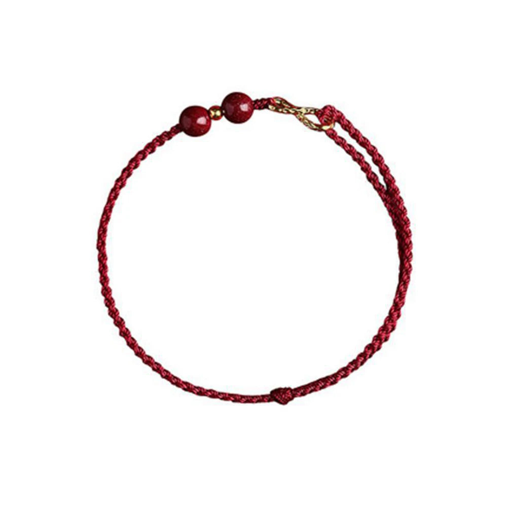 Buddha Cinnabar Infinity Symbol Red Rope Bracelet