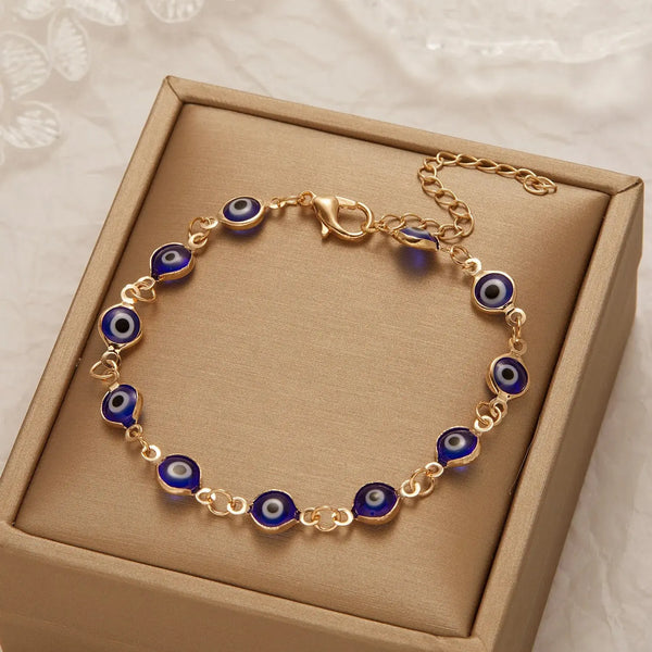 Lucky Turkish Evil Eye Bracelet – Adjustable Good Luck Jewelry Karma & Renewal
