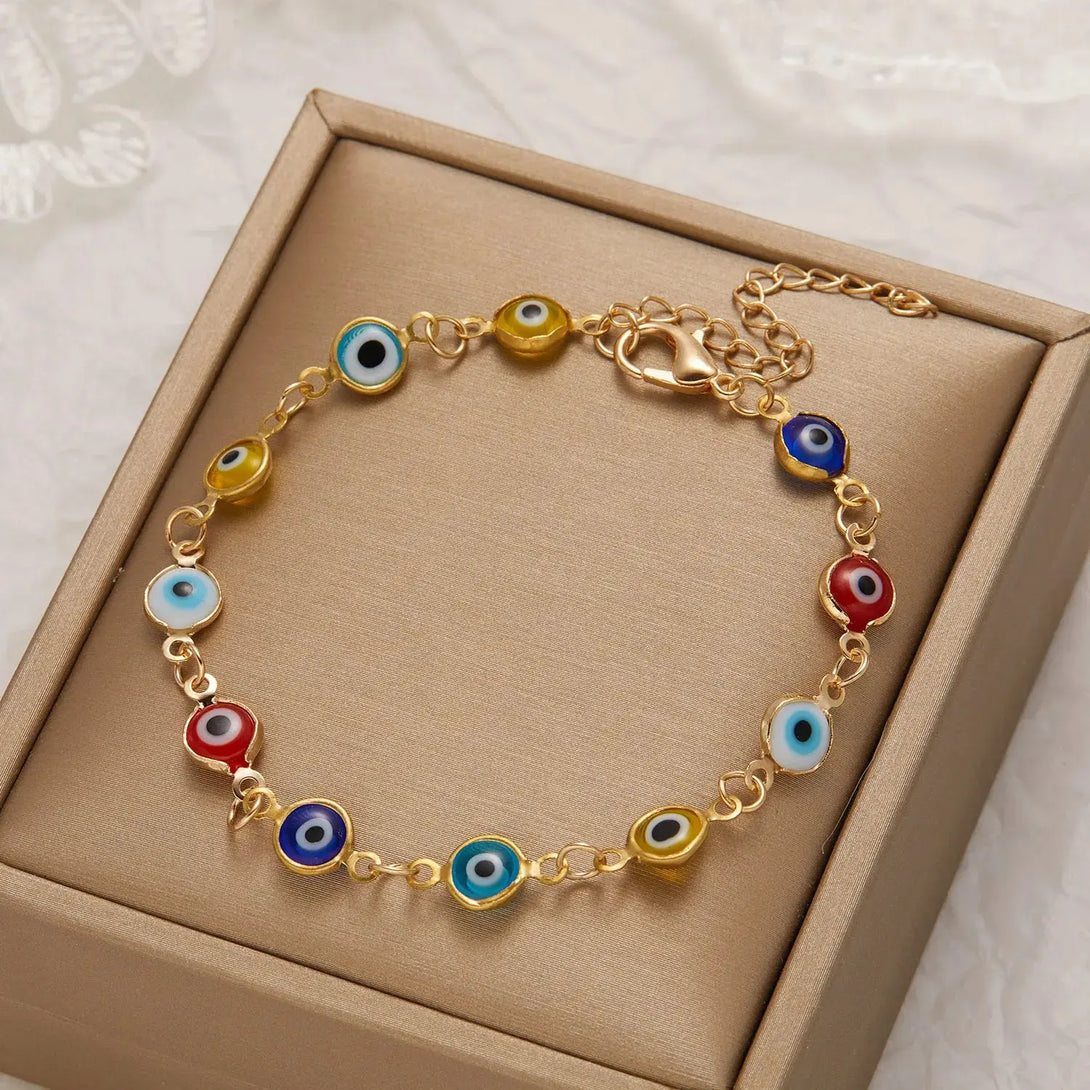 Lucky Turkish Evil Eye Bracelet – Adjustable Good Luck Jewelry Karma & Renewal