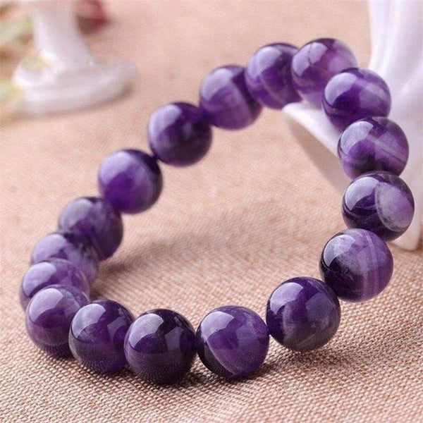 Natural Purple Amethyst Crystal Bracelet - Peace & Clarity