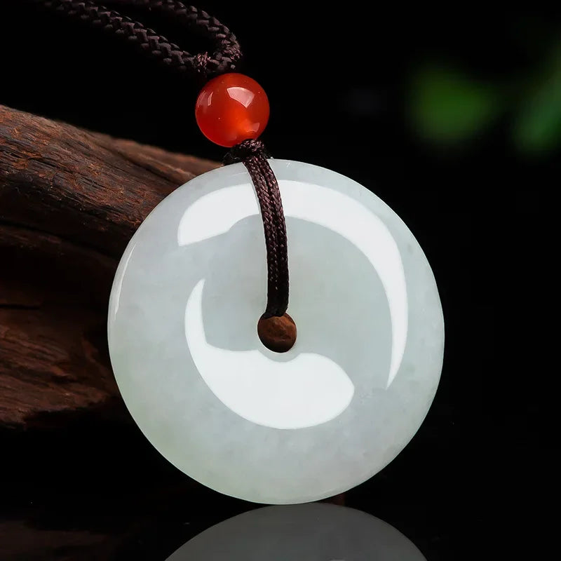 Burmese Jade Bracelet - Jade Donut Pendant