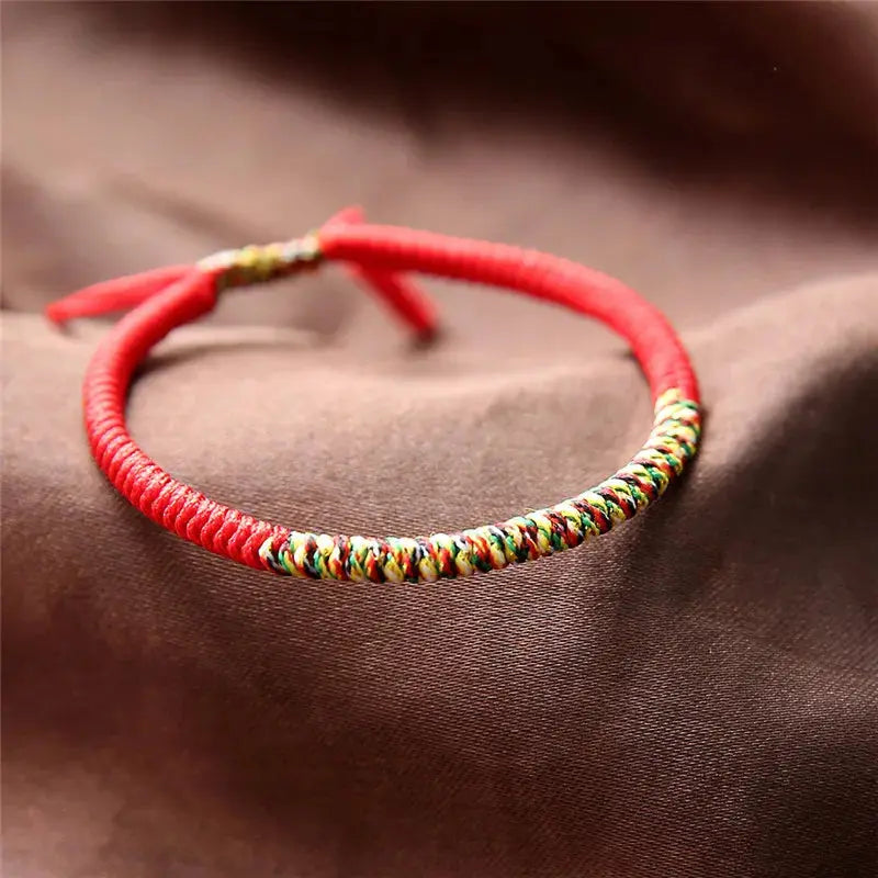 Tibetan Buddhist Braided Cotton Lucky Rope Bracelet