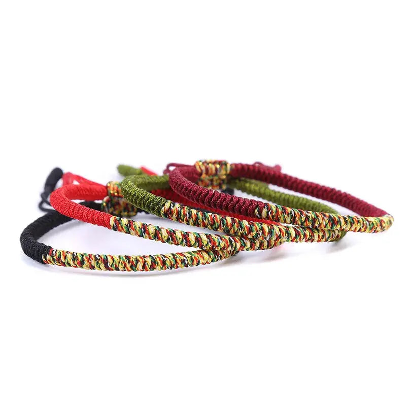 Tibetan Buddhist Braided Cotton Lucky Rope Bracelet