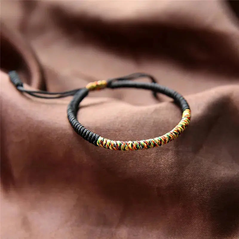 Tibetan Buddhist Braided Cotton Lucky Rope Bracelet