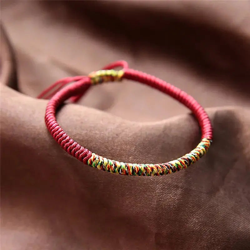 Tibetan Buddhist Braided Cotton Lucky Rope Bracelet