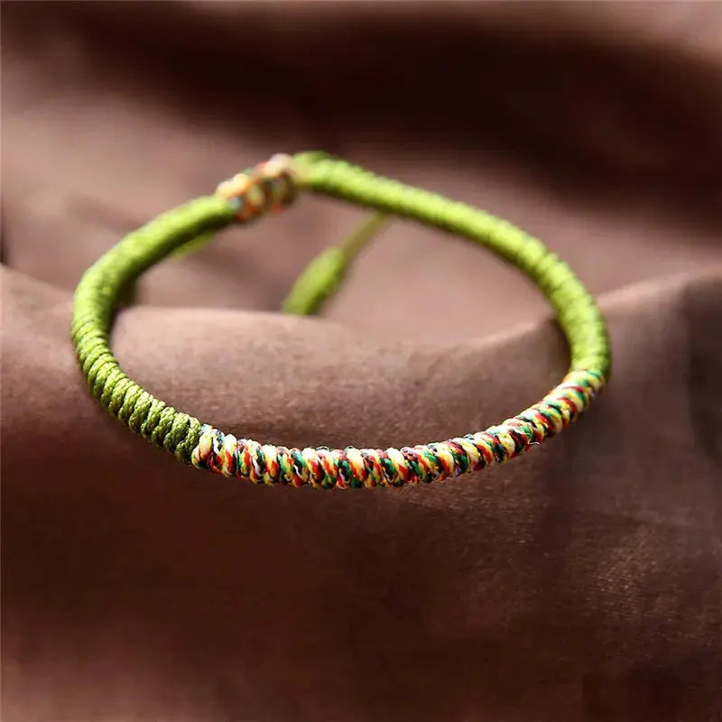 Tibetan Buddhist Braided Cotton Lucky Rope Bracelet