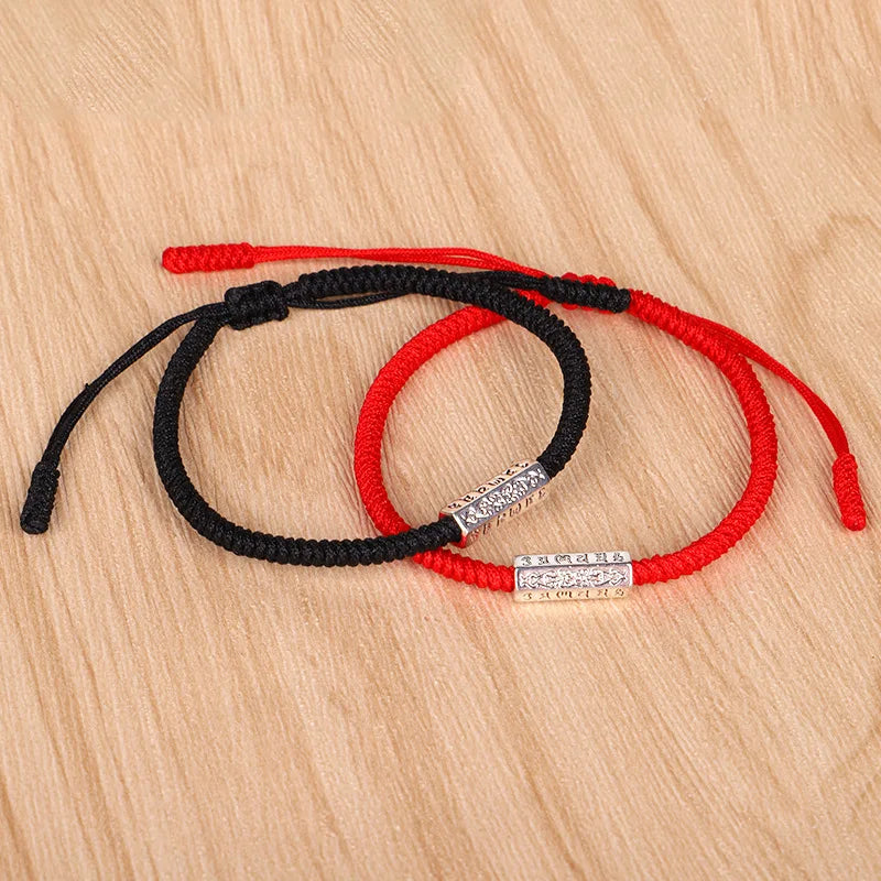 Tibetan Buddhist Handmade Knots Rope Mantra Bracelet