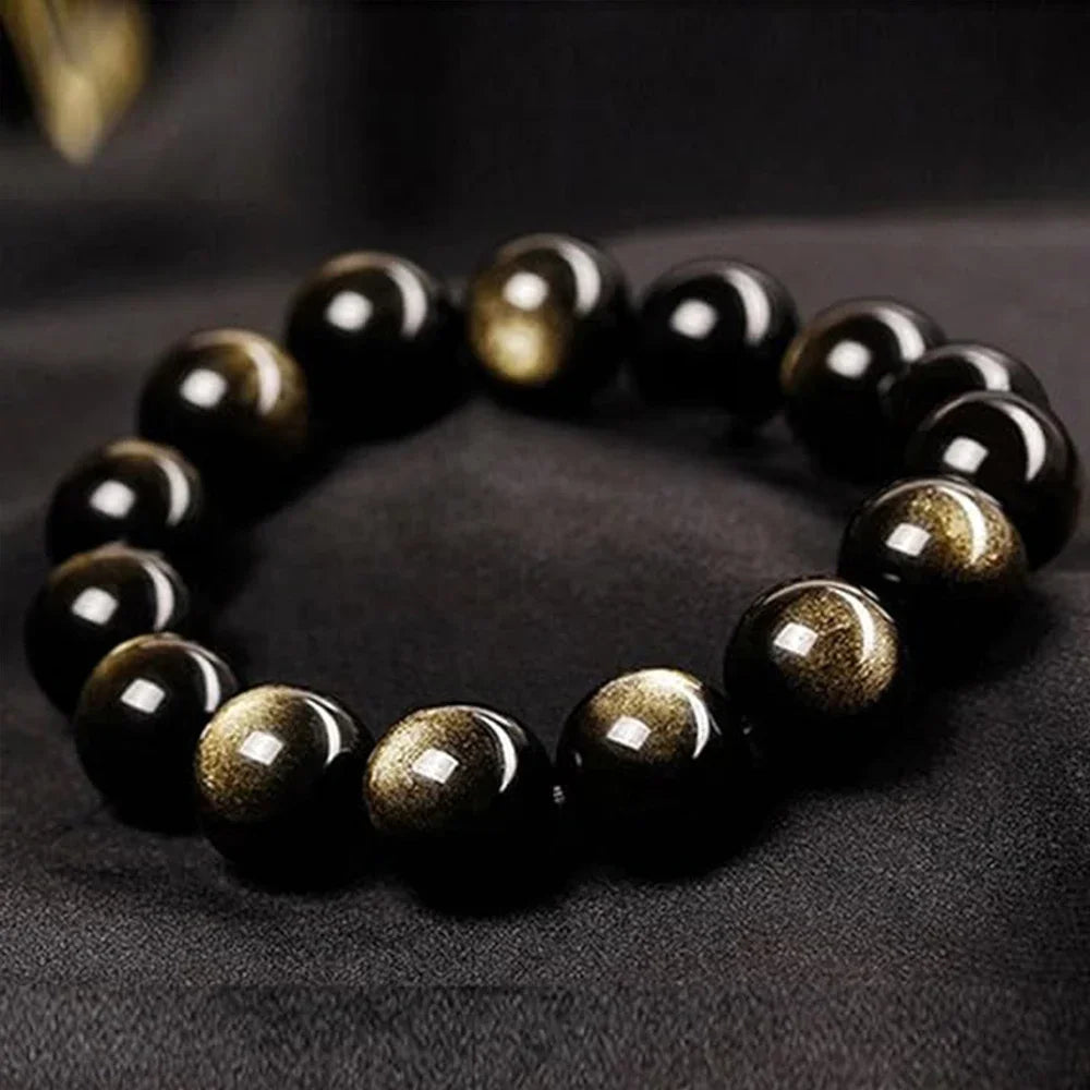 Tibetan Healing Golden Obsidian Bracelet