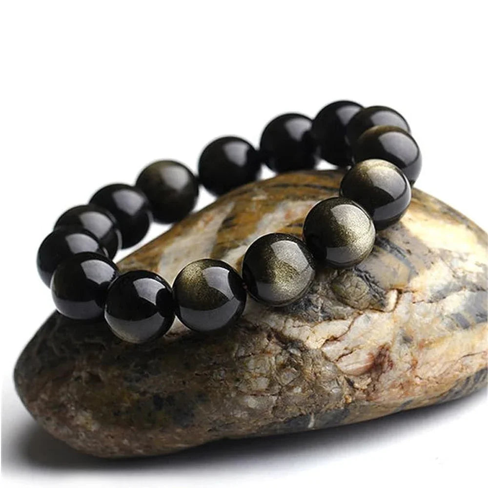 Tibetan Healing Golden Obsidian Bracelet