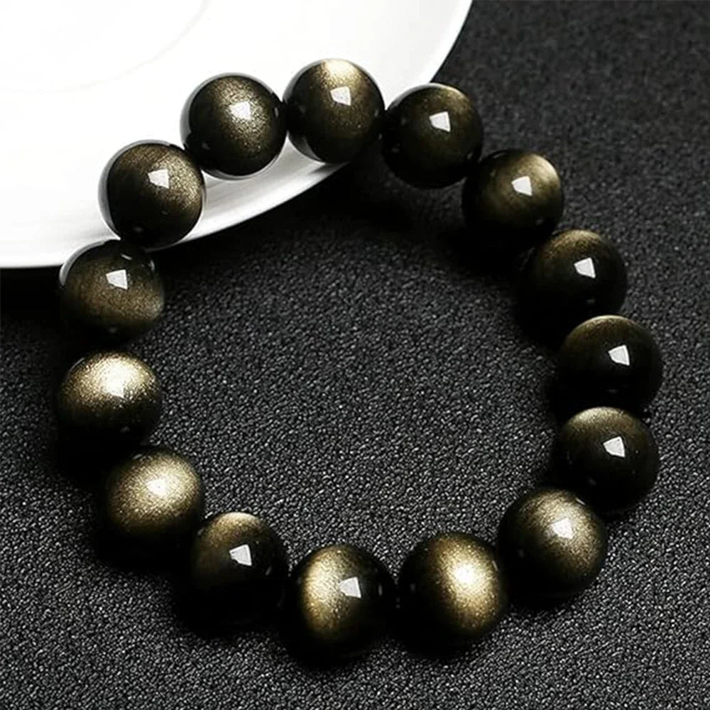 Tibetan Healing Golden Obsidian Bracelet