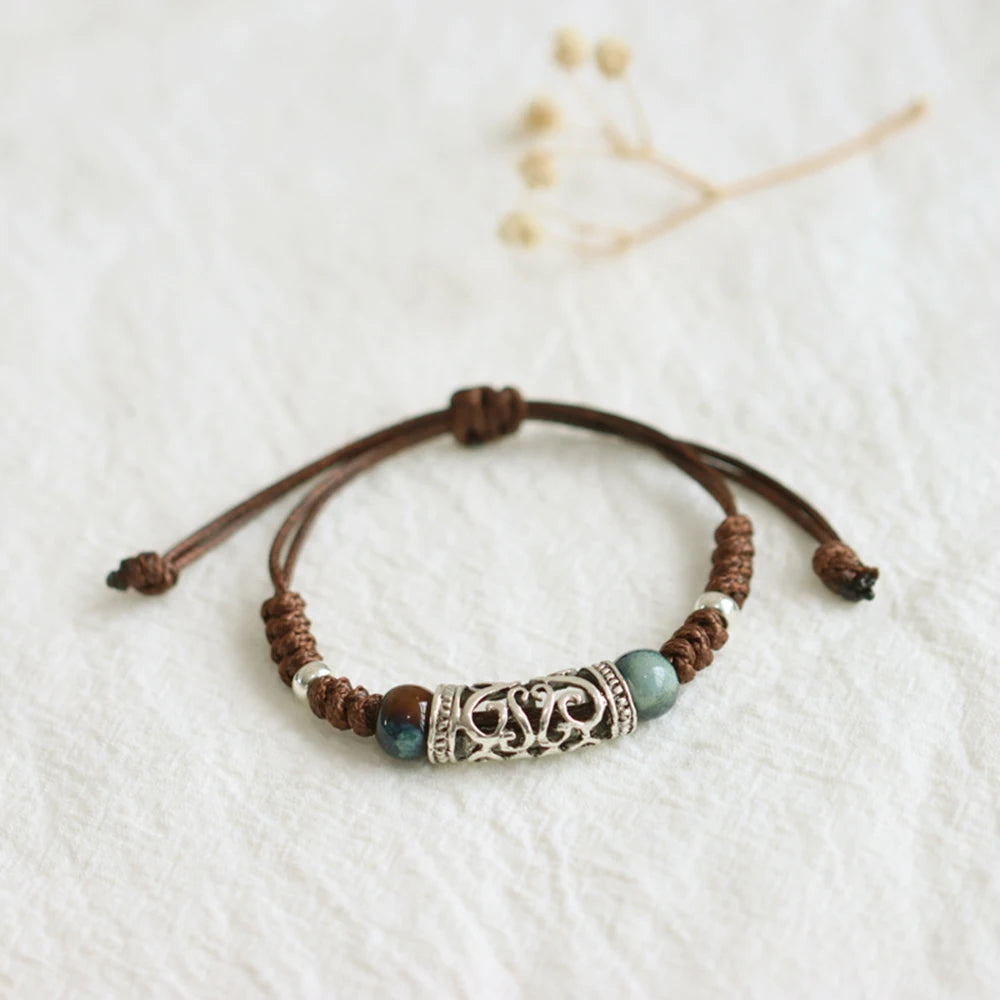 Tibetan Minimalism Hollow Wrap Bracelet - Attract Wealth