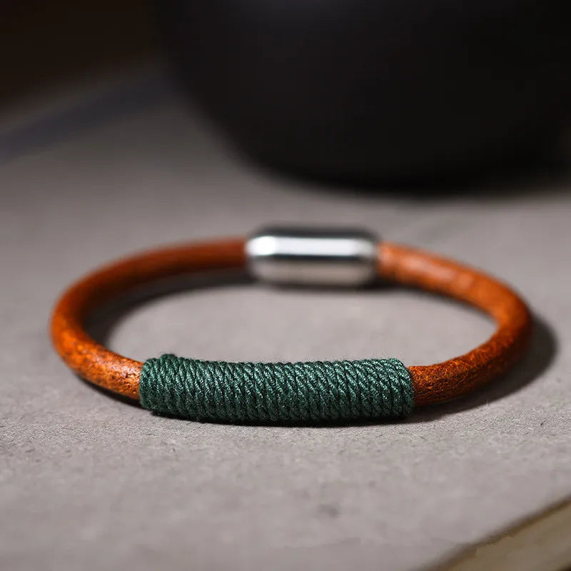 Tibetan National Style Leather Warp Bracelet