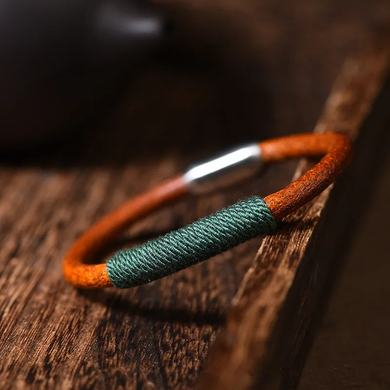 Tibetan National Style Leather Warp Bracelet