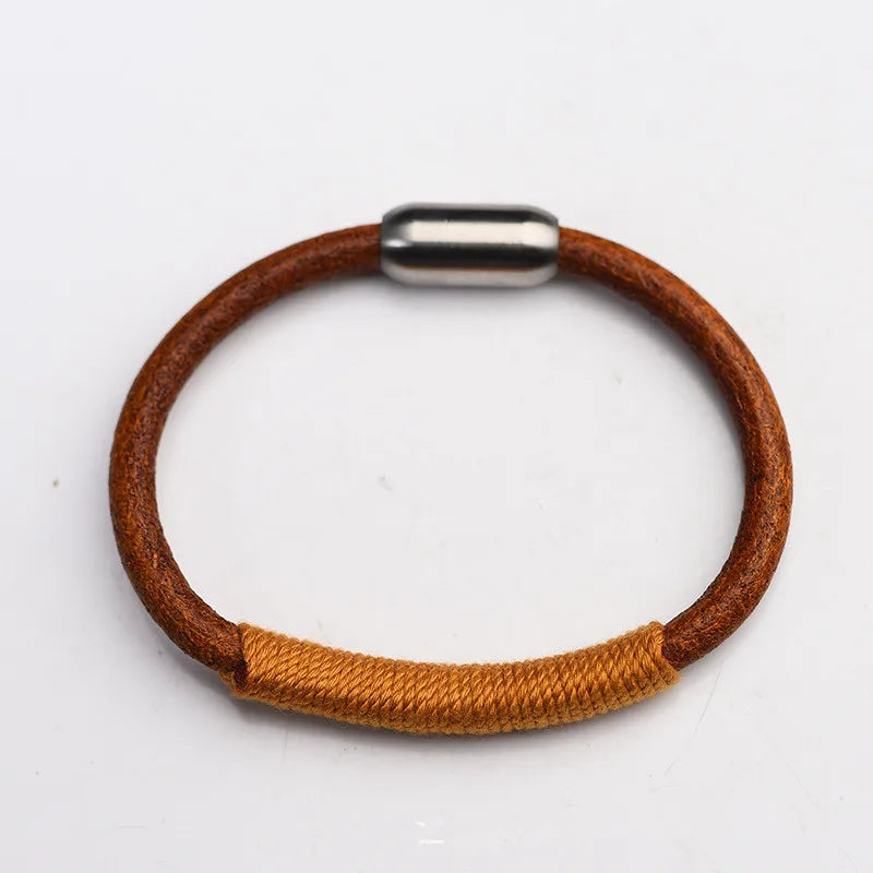 Tibetan National Style Leather Warp Bracelet