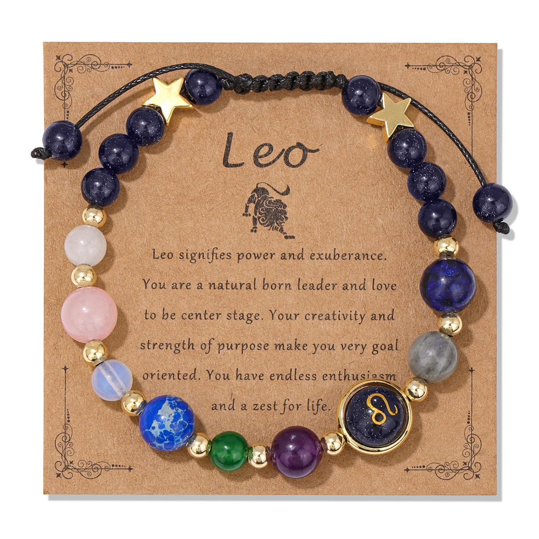 Universe Galaxy Blue Sandstone Charm Bracelets 19