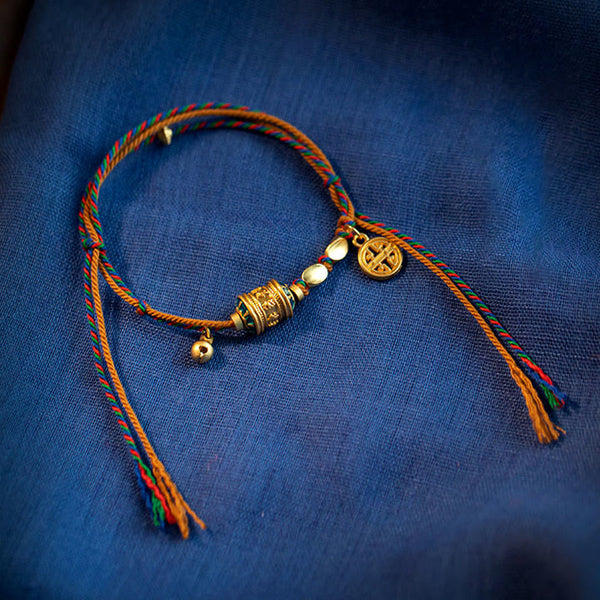 Tibetan Prayer Wheel Six-Character Lucky Bracelet