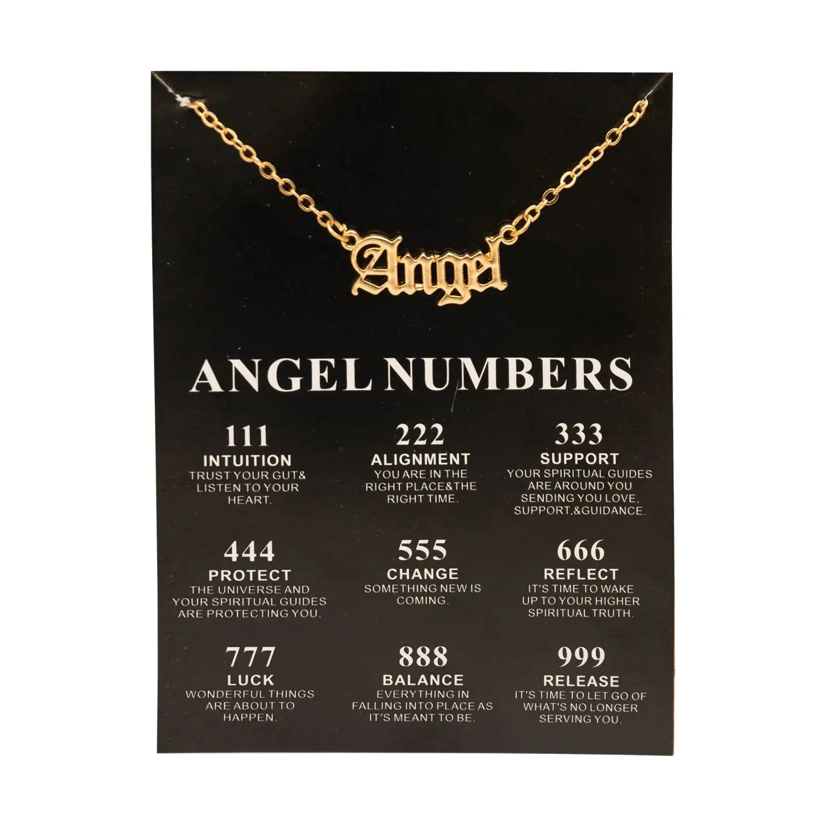Angel Number Necklace - 111 to 999 Spiritual Jewelry - Karma & Renewal