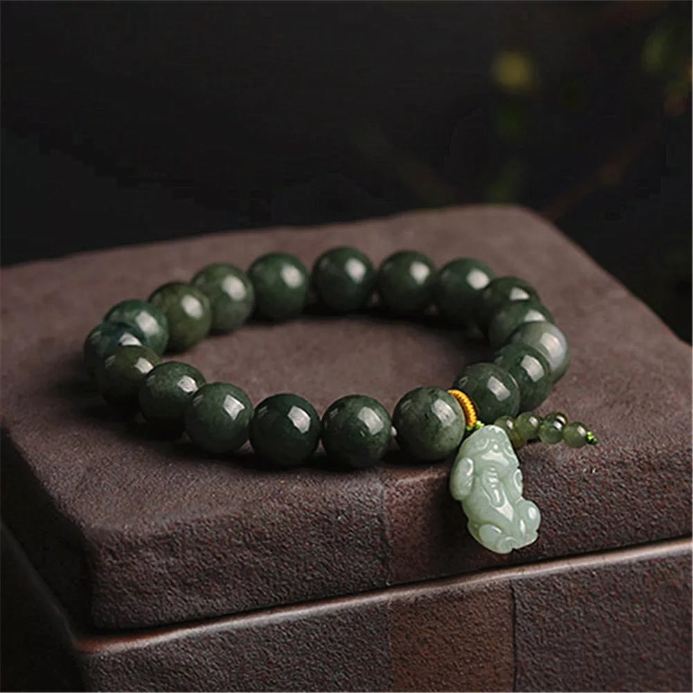 Properties of Jade Stone Pixiu Bracelet 