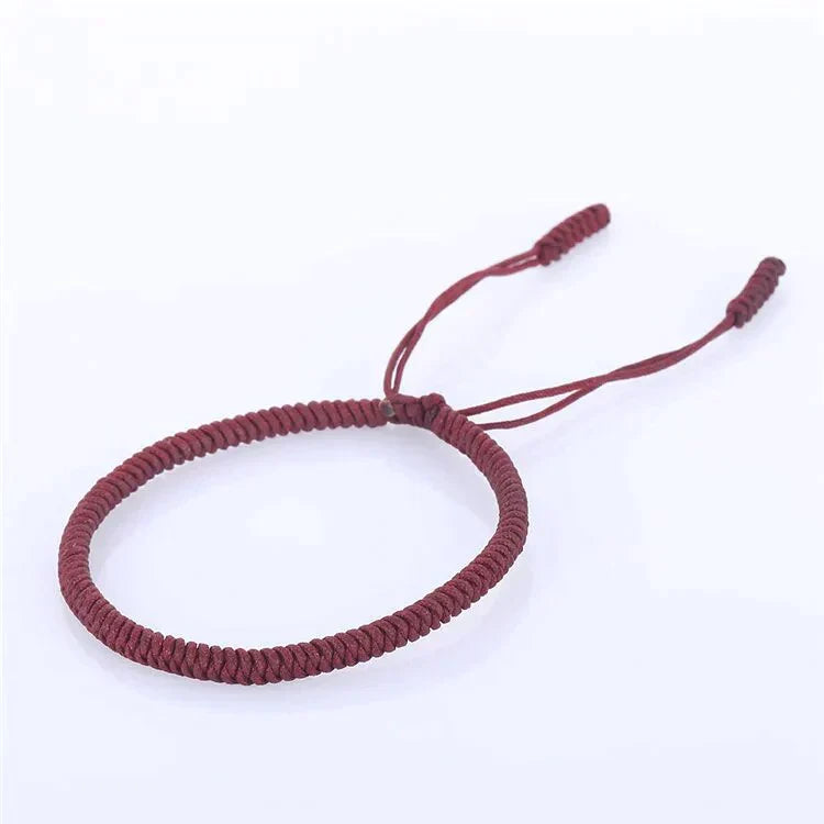 Tibet Luck Handmade Bracelets - Your Lucky Charm Bracelet - deep red