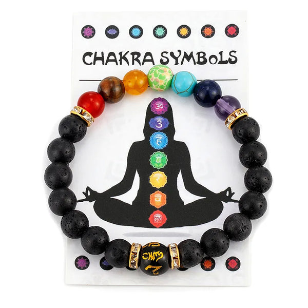 7 Chakra Bracelets Gift - Men Women Natural Crystal