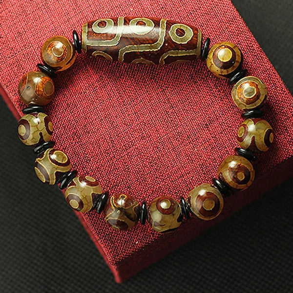 Tibetan Buddhism Nine-Eye Dzi Bead Bracelet